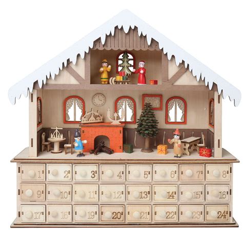 Wooden Advent Calendar With Drawers